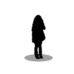 Kids silhouette stock vector illustration