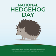 Flyers honoring National Hedgehog Day or promoting associated events might utilize National Hedgehog Day vector graphics. design of flyers, celebratory materials.