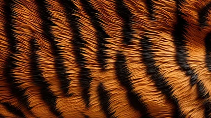 Zelfklevend Fotobehang a tiger skin texture © paisorn