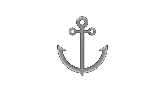 Animation forms a ship's anchor icon
