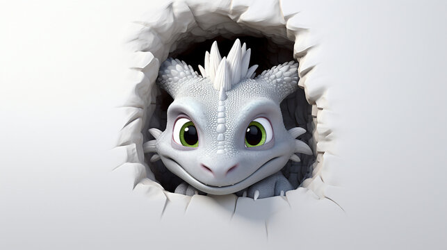 Cute baby gragon cartoon