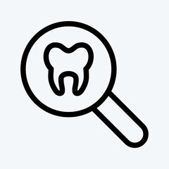 Icon Inspect. suitable for medicine symbol. line style. simple design editable. design template vector. simple illustration