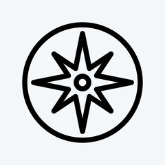 Obraz premium Icon Wind Rose. suitable for education symbol. line style. simple design editable. design template vector. simple illustration