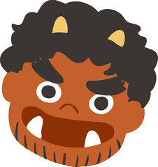 シンプルな節分の赤鬼のベクターイラスト
