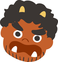 シンプルな節分の赤鬼のベクターイラスト