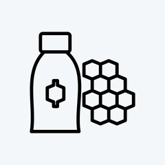 Icon Royal Jelly. suitable for Bee Farm. Line Style. simple design editable. design template vector. simple illustration