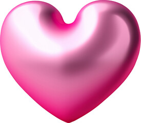 pink heart isolated on white background