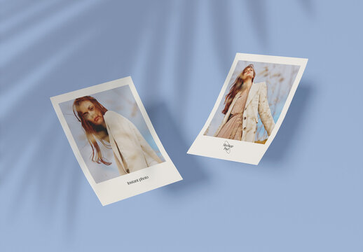 Floating Instant Photo Mockup