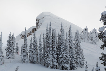 Mary's Mountain at Grand Targhee Ski Resort. Located in the Teton Mountain Range, in the Rocky Mountains. 
