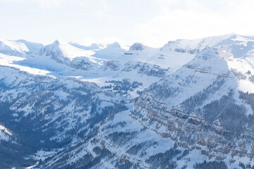 The Teton Range is a mountain range of the Rocky Mountains in North America. It extends for approximately 40 miles in a north–south direction through the U.S. state of Wyoming, east of the Idaho.