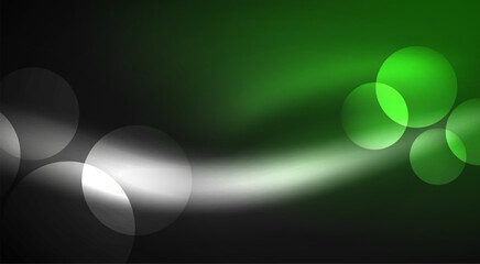 Shiny Light Neon Bubble Circles. Vector illustration For Wallpaper, Banner, Background, Card, Book Illustration, landing page