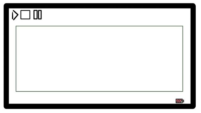 Simulate a cartoon video player or elements with a video frame.