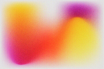 Red, yellow, purple, white color gradient background. Abstract gradation, noise grain blur texture. Vector illustration