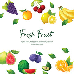 Fruit background in realistic style