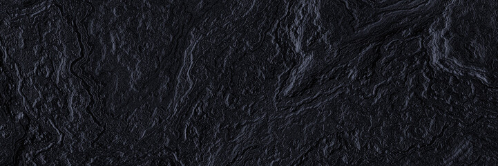 Abstract cooled lava background. Black rock texture.