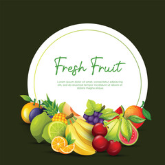 Fruit frame background design
