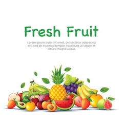 Realistic fruit background design