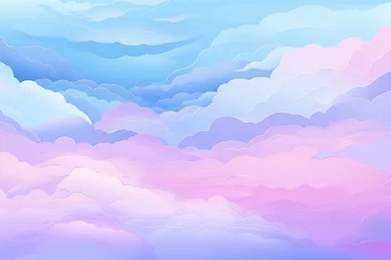 Tuinposter Abstract starlight and pink and purple clouds stardust, blink, background, presentation, star, concept, magazine, powerpoint, website, marketing. Night sky and fluffy clouds graphic resource by Vita © Vita