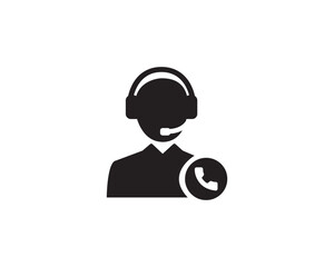 Customer service call icon vector symbol design illustration.