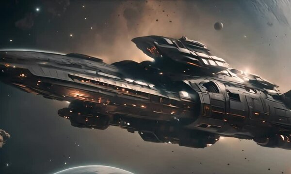 advanced aircraft of the future Generative AI. Virtual video scene animated background