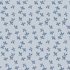 Japanese Cute Leaf Fall Vector Seamless Pattern