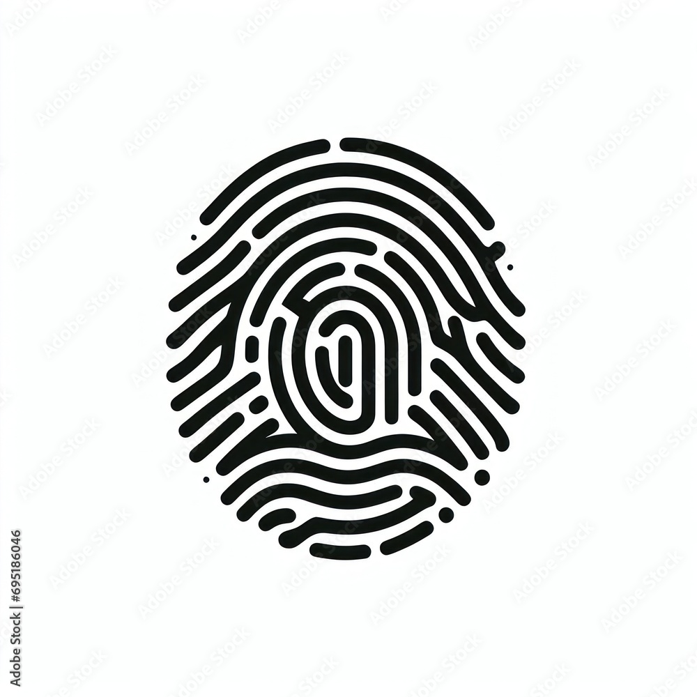 Poster fingerprint lock secure security, ai generate