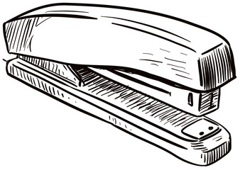 stapler handdrawn illustration
