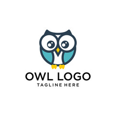 Owl vector symbol. Animal cartoon mascot. Wildlife. Owl vector sign. Cute owl icon.