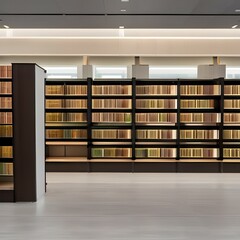 A blank brochure in a library1