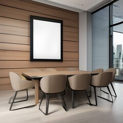 A blank poster in a conference room2