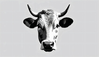 The Abstract Cow: A Minimalist Illustration of a Cow Face