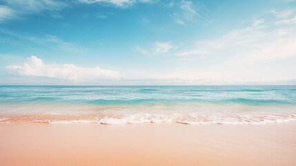 Fototapeta premium Waves at the beach. Warm summer day. Blurred background