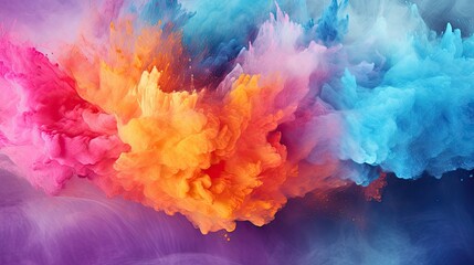 Fototapeta na wymiar Rainbow Colorful Powder Texture Background