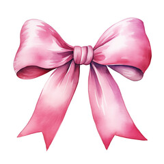 png pink watercolor bow ribbon - obrazy, fototapety, plakaty