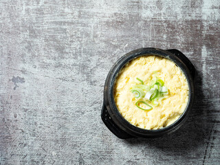 Steamed Egg in a Hot Pot