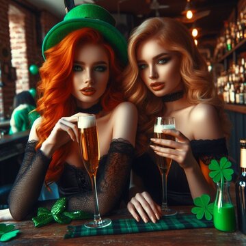 Various images of St Patrick's day themed people and scenes.