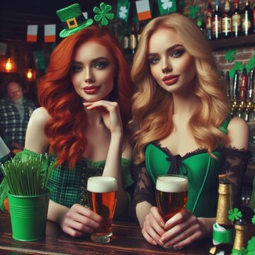 Various images of St Patrick's day themed people and scenes.