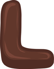 Brown Chocolate Alphabet Letter 