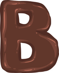Brown Chocolate Alphabet Letter B