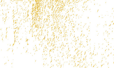 Abstract doted and confetti golden glitter and zigzag ribbon particles splatter on transparent background. Luxury golden glitter confetti that floats down falling bokeh celebration background.