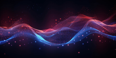 Abstract background, abstract particle waving technology