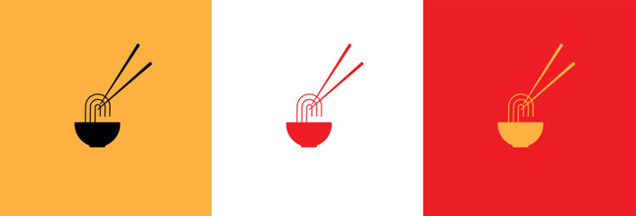 noodle food on white background	 - obrazy, fototapety, plakaty