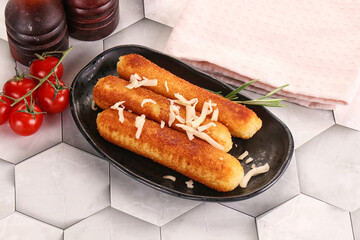 Fried cheese sticks for snack