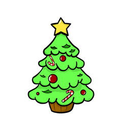 Icon christmas tree on christmas day, illustration icon, christmas tree picture png