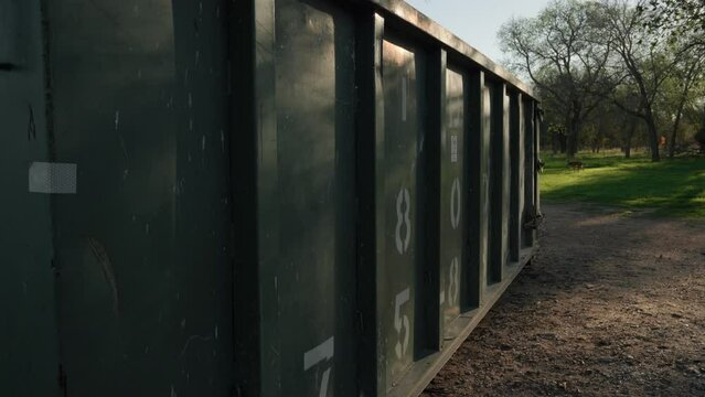 Industrial roll off dumpster to collect commercial waste