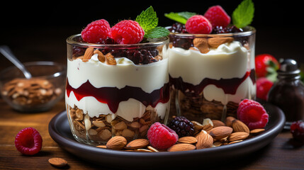 Greek yogurt and topped with fresh berries
