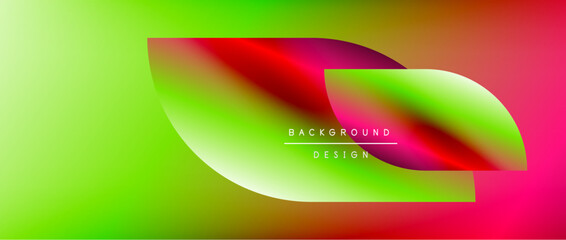 Circles and round shapes with gradients. Minimal abstract background, round geometric shapes, clean and structured design