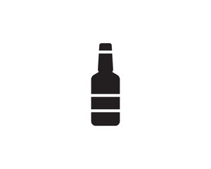 Wine bottle icon vector symbol design illustration