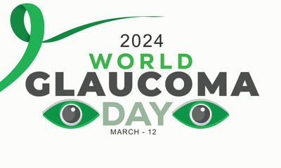 World Glaucoma Day. background, banner, card, poster, template. Vector illustration.