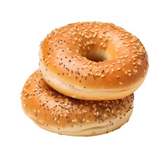 Bagel isolated on transparent background